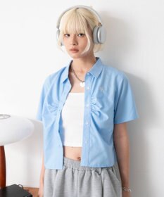 WEGO コンパクトギャザーシャツ