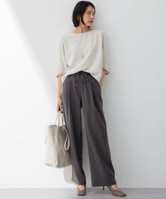 23区 【洗える】2WAYストレッチツイル ワイドパンツ