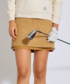 PW CIRCULUS 【蓄熱裏地】【WOMEN】バイカラースカート ゴルフウェア レディース