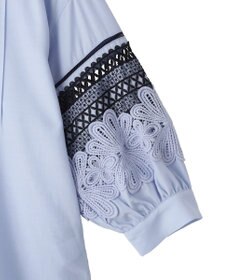 YECCA VECCA レース切替スキッパーブラウス