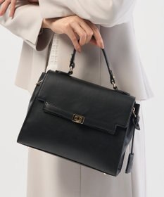 J.PRESS LADIES 【2way】フラップノーブル バッグ ブラック系