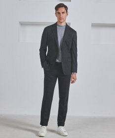 GOTAIRIKU 25年新作【洗える/チクチクしにくい/ピリングしにくい】イタリア糸 ハイゲージ カバーネックニット_WOOL100％