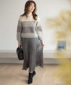 ANY SIS 【洗える】グラデーションフェザー ニット