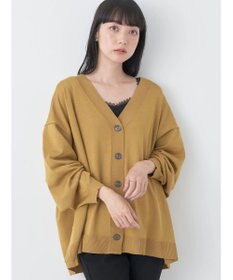 earth music&ecology サイドスリットルーズＶネックカーディガン