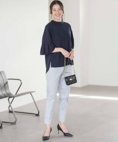 組曲 【UVケア・接触冷感】ライトアムンゼンジャージー袖フレア トップス