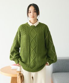 CRAFT STANDARD BOUTIQUE ハンドステッチケーブルニットチュニック