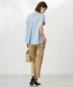 J.PRESS LADIES 【WEB限定・洗える】シャンブレーサテン テーパード パンツ