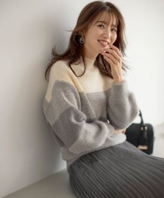 ANY SIS 【洗える】グラデーションフェザー ニット