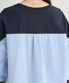 Green Parks ７分袖サイドシャーリングドッキングプルオーバ