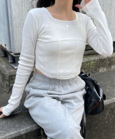 WEGO ヴィンテージウォッシュコルセットデザイントップス