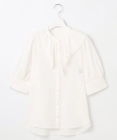 Feroux 【洗える】ラッフルフリル ブラウス