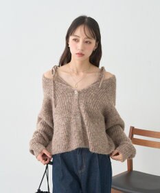 earth music&ecology 【WEB限定】SET2点ショートカーディガン＋リボンキャミソール