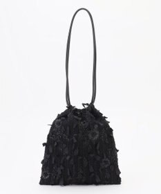 自由区 【カトリエムブーケ】Tweed a fleurs et rubans ドロストバッグ