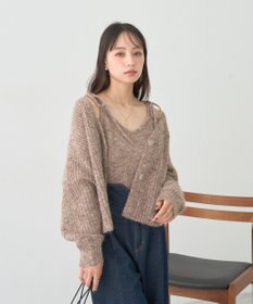 earth music&ecology 【WEB限定】SET2点ショートカーディガン＋リボンキャミソール