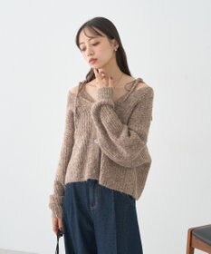 earth music&ecology 【WEB限定】SET2点ショートカーディガン＋リボンキャミソール