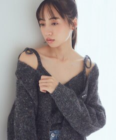 earth music&ecology 【WEB限定】SET2点ショートカーディガン＋リボンキャミソール