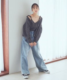 earth music&ecology 【WEB限定】SET2点ショートカーディガン＋リボンキャミソール