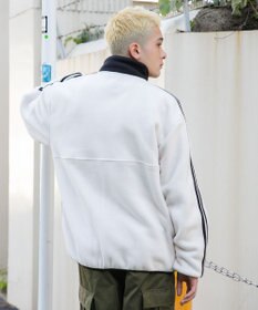 WEGO フリース ワンポイントハーフZIPプルオーバー