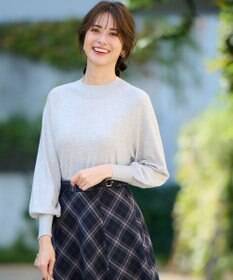 ANY SIS 【洗える】カシミヤブレンドパフ袖 ニット