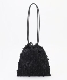 自由区 【カトリエムブーケ】Tweed a fleurs et rubans ドロストバッグ