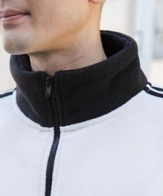 WEGO フリース ワンポイントハーフZIPプルオーバー