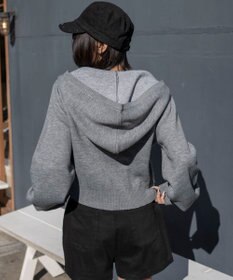 WEGO グラフィックジャガードニットZIPパーカー