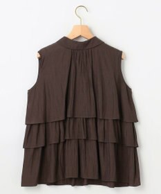 組曲 S 【入江未悠さんコラボ】ギャザーライトデシンティアード ブラウス