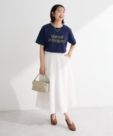 Green Parks 表面感タックフレアスカート