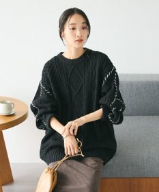 CRAFT STANDARD BOUTIQUE ハンドステッチケーブルニットチュニック