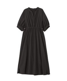 YECCA VECCA <<UVカット>>ドロストギャザー袖ワンピース