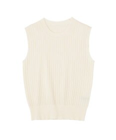 YECCA VECCA 【マシンウォッシャブル】ノースリーブリブニット