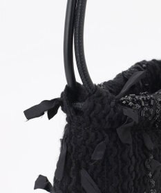 自由区 【カトリエムブーケ】Tweed a fleurs et rubans ドロストバッグ