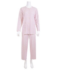 Wing 【数量限定　特別価格】 パジャマ 長袖 長ズボン 綿100% 天竺素材 やわらかな肌ざわり 前開きタイプ 丸首 EP5910 ウイング／ワコール