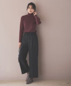 ANY 【洗濯機可能/セットアップ対応/ウエストゴム】イージィケア美脚ワイドパンツ