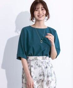 ANY SIS S 【前後着用・UVケア・洗える】2WAYジョーゼットジャージードルマン カットソー