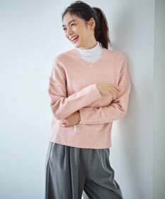 ANY シャイニースパンコールVネックニット