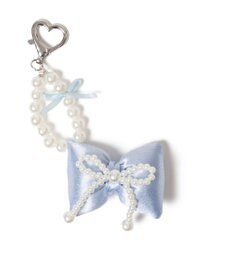 WEGO ダブルパールリボンキーホルダー