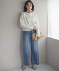 組曲 ビジューボタンニットジャケット