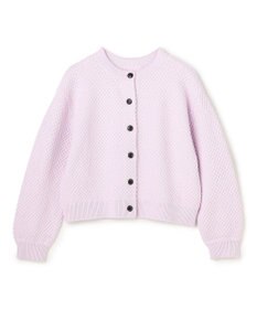 UNFILO 【前後着用可能】ポップコーンニット 2WAYカーディガン ペールラベンダー