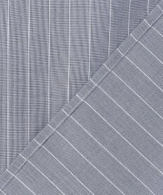 J.PRESS LADIES L ストライプ×エンブロイダリー バンドカラー ブラウス