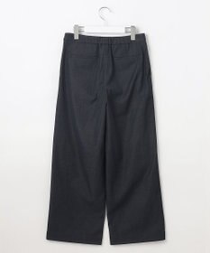 J.PRESS LADIES L 【洗える・接触冷感・UVケア・吸水速乾・防透け】麻シェルドライ ワイドストレート マリン パンツ