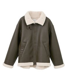 AMERICAN HOLIC ボアフェイクレザーブルゾン