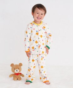 MIKI HOUSE HOT BISCUITS 【80-120cm】 カラフルパイピング フリース ルームウェア