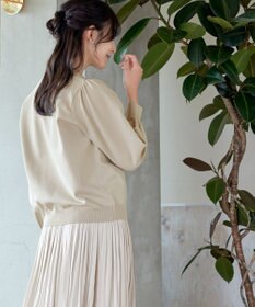 Tiaclasse 【洗える】フラワー刺繍ニットトップス