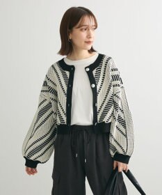 Green Parks ・ＥＬＥＮＣＡＲＥ　ＤＵＥ　ジャカードカーディガン