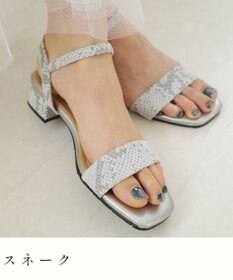 Pointer 日本製 本革スクエアトゥサンダル