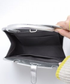 blancle メタリックレザー ワンハンドルフォーマルバッグ