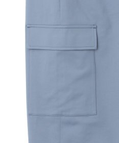 ICB 【UVカット・吸水速乾・洗える】シェルタリングドライサテン  ワイドストレートカーゴパンツ