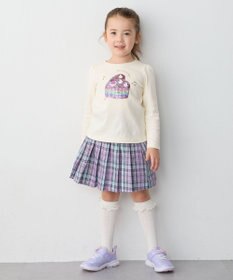 ANY KIDS ラメチェックプリーツスカパン