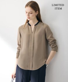 ICB L 【6/12-6/28期間限定・受注生産・WEB限定】BackSatinAmunzen キーネックブラウス